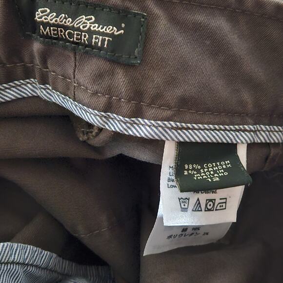 Eddie Bauer Brown Mercer Fit Shorts Size 12 - Picture 3 of 3